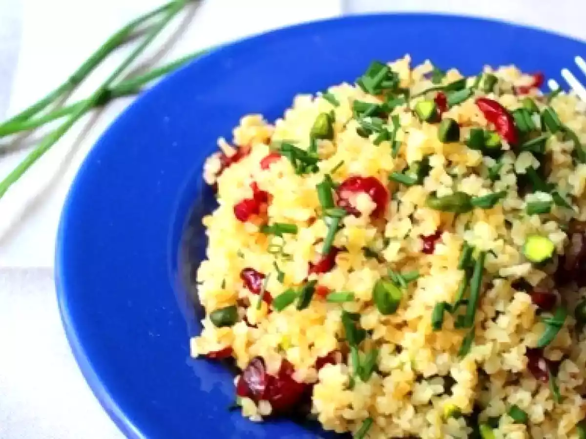 Boulgour aux cranberries et pistaches