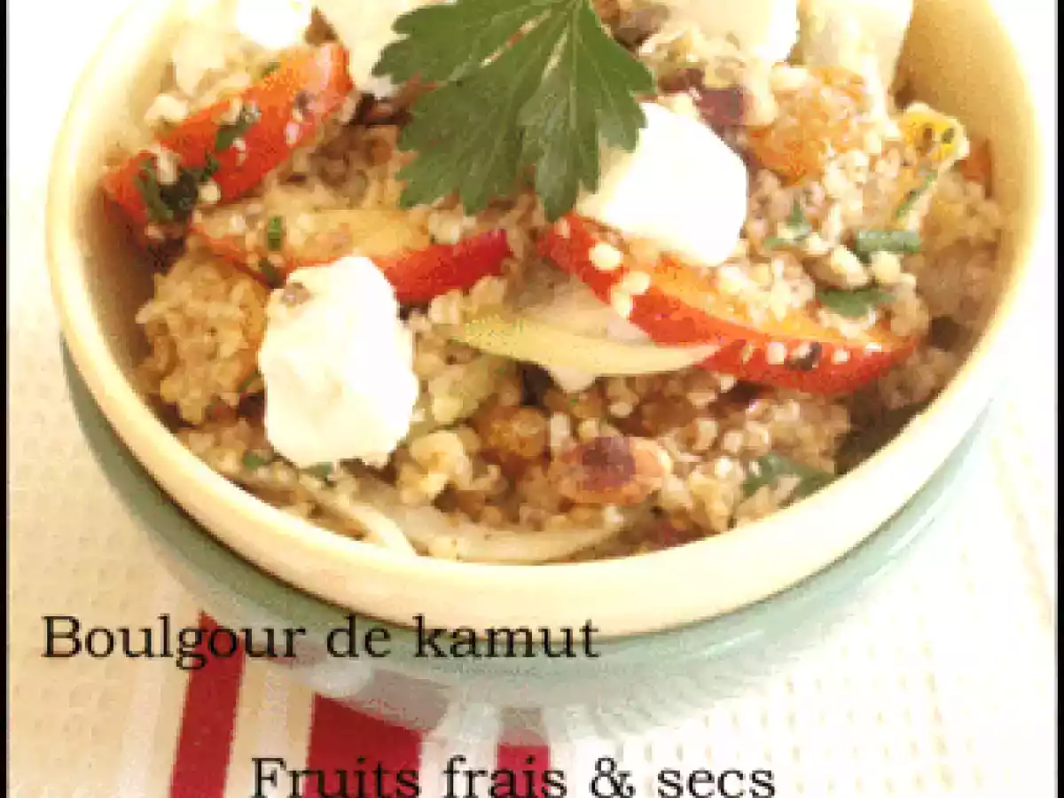 Boulgour de kamut en salade fruitée