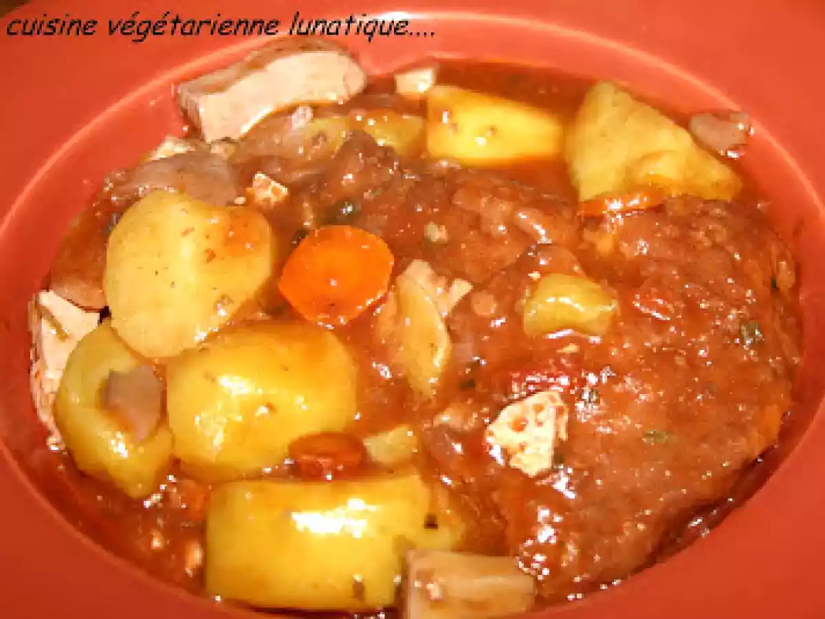 Bourguignon végétarien au seitan (fait maison)