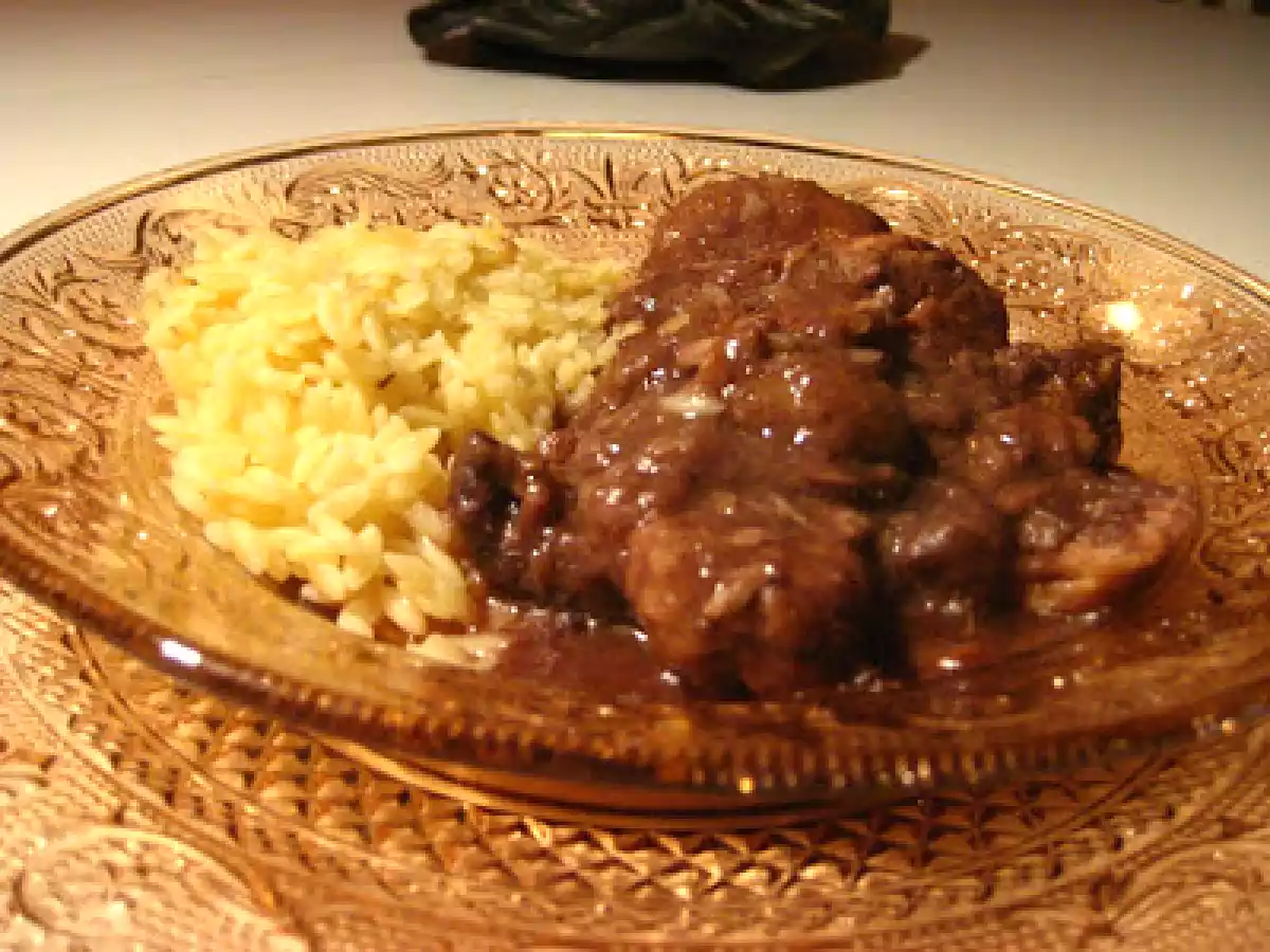 Braisé de porc et poulet sauce au porto