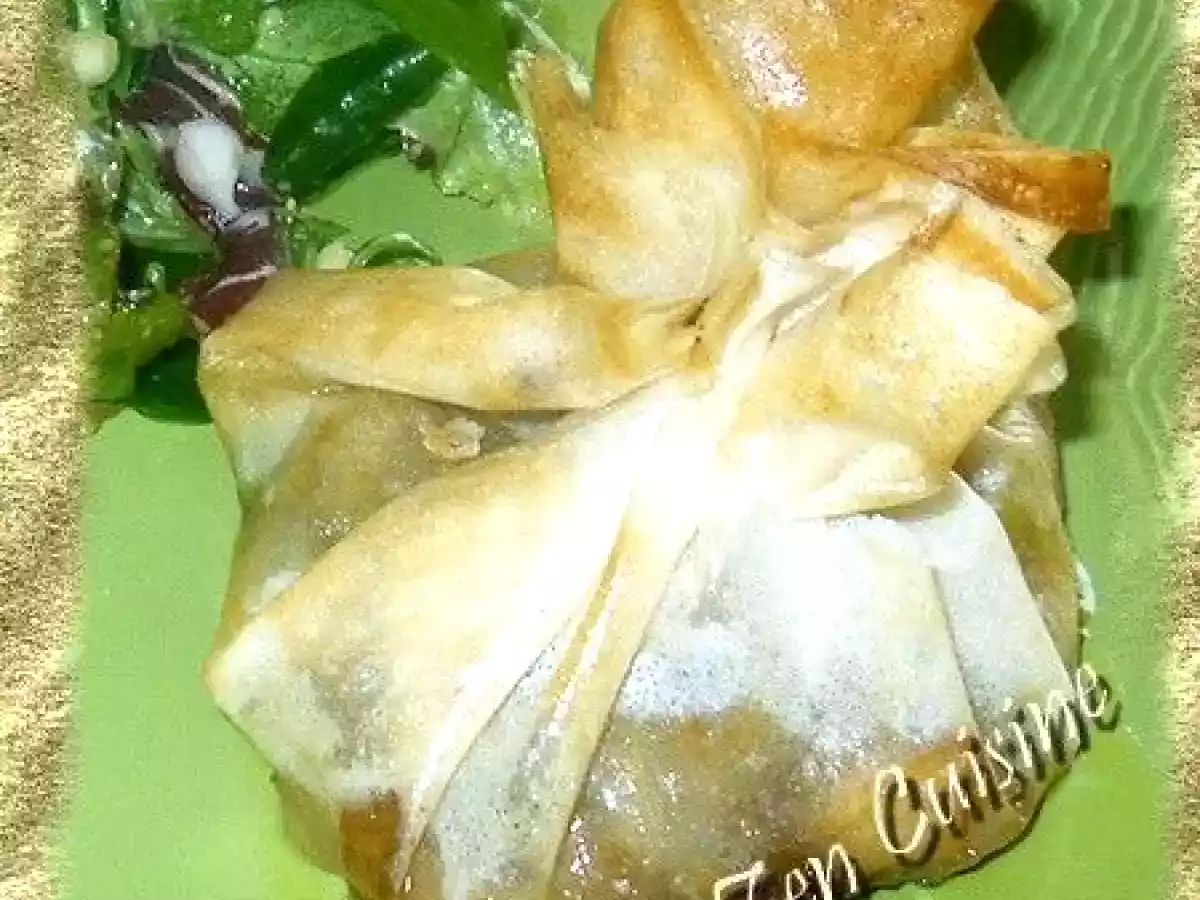 Brick et nem de foie gras aux pommes