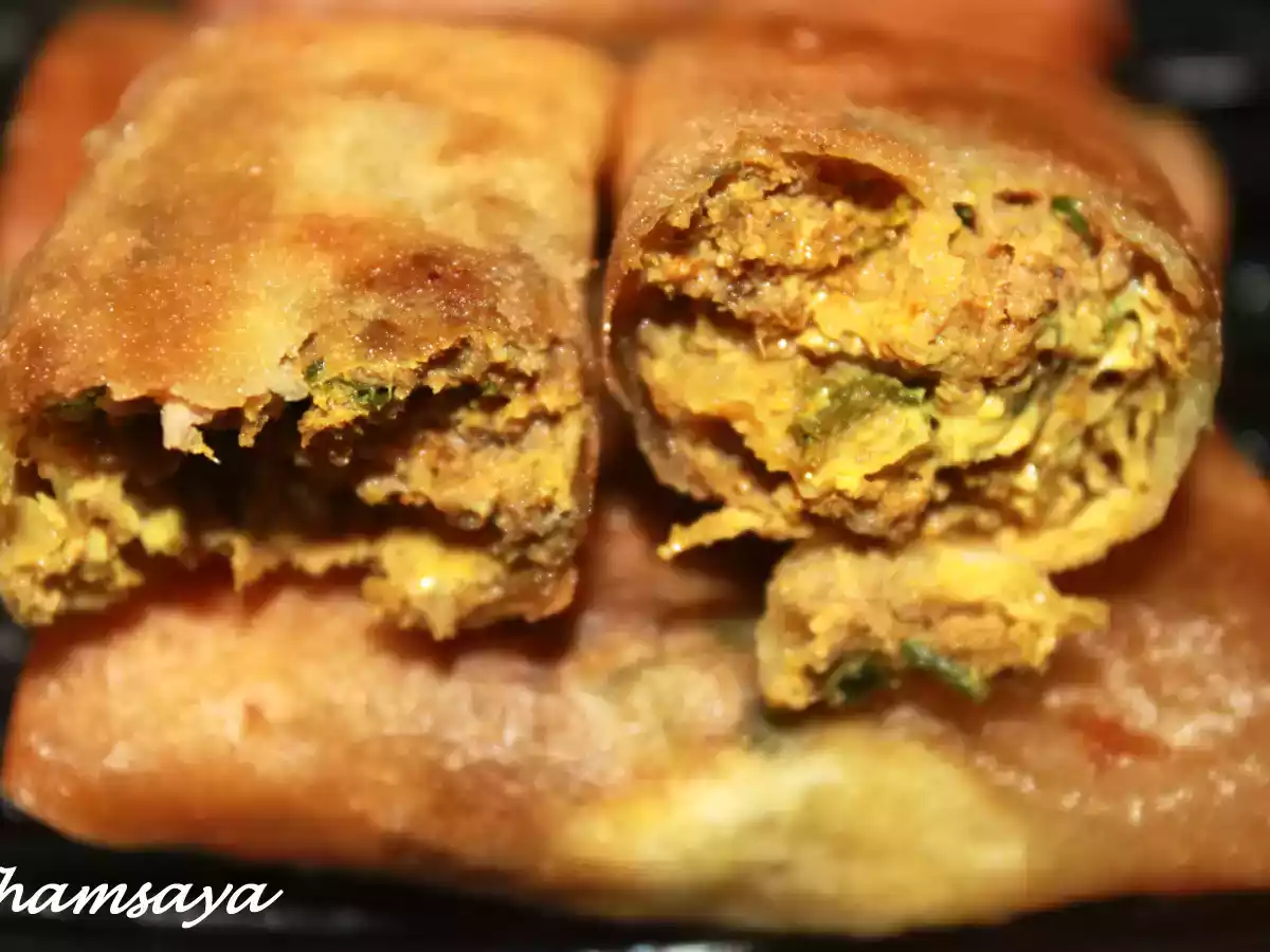 Bricks à la kefta, ou viande hachée