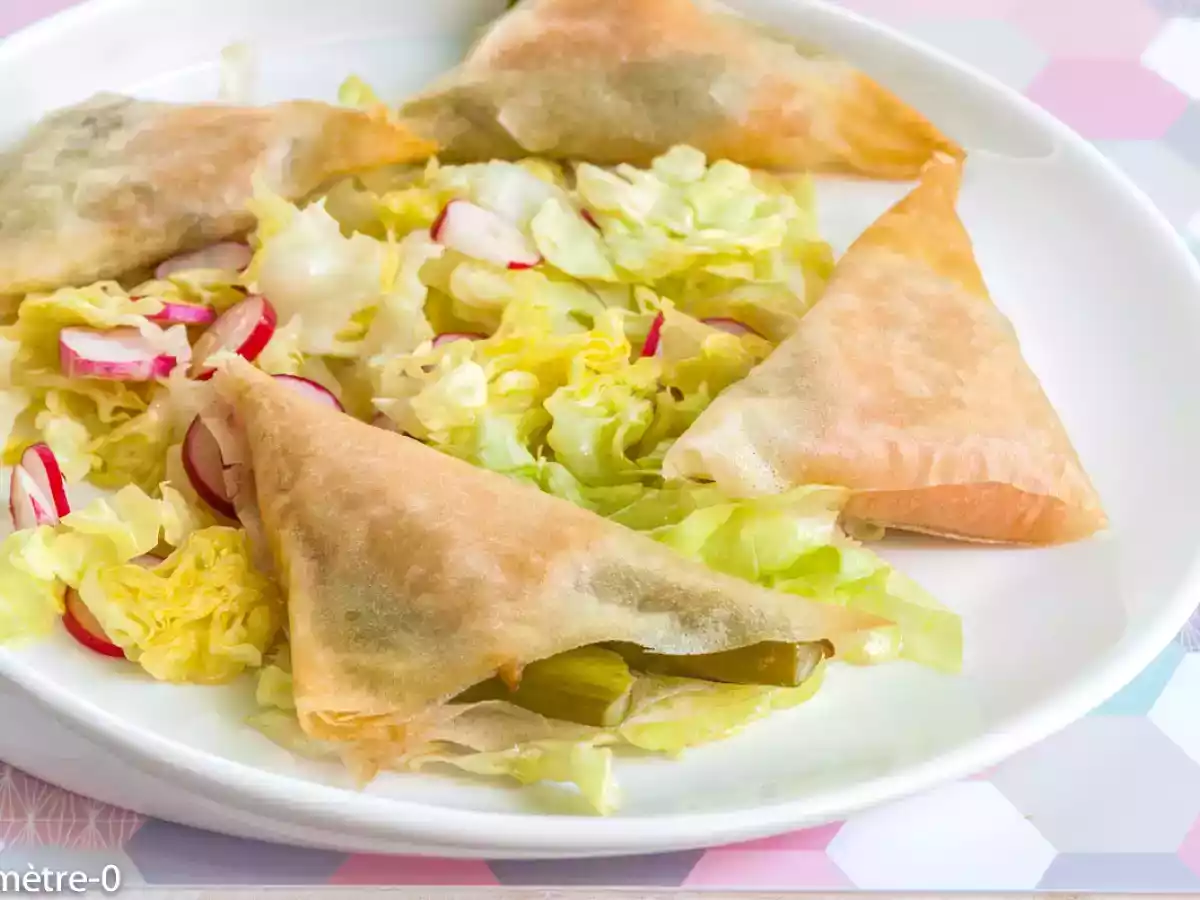 Bricks à la truite fumée et aux asperges vertes