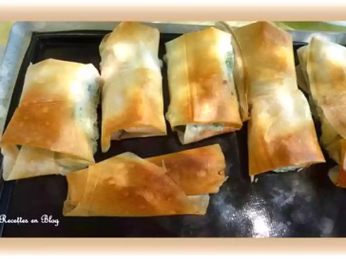 BRICKS AU CHÈVRE MENTHE COURGETTE ET SAUMON FUME