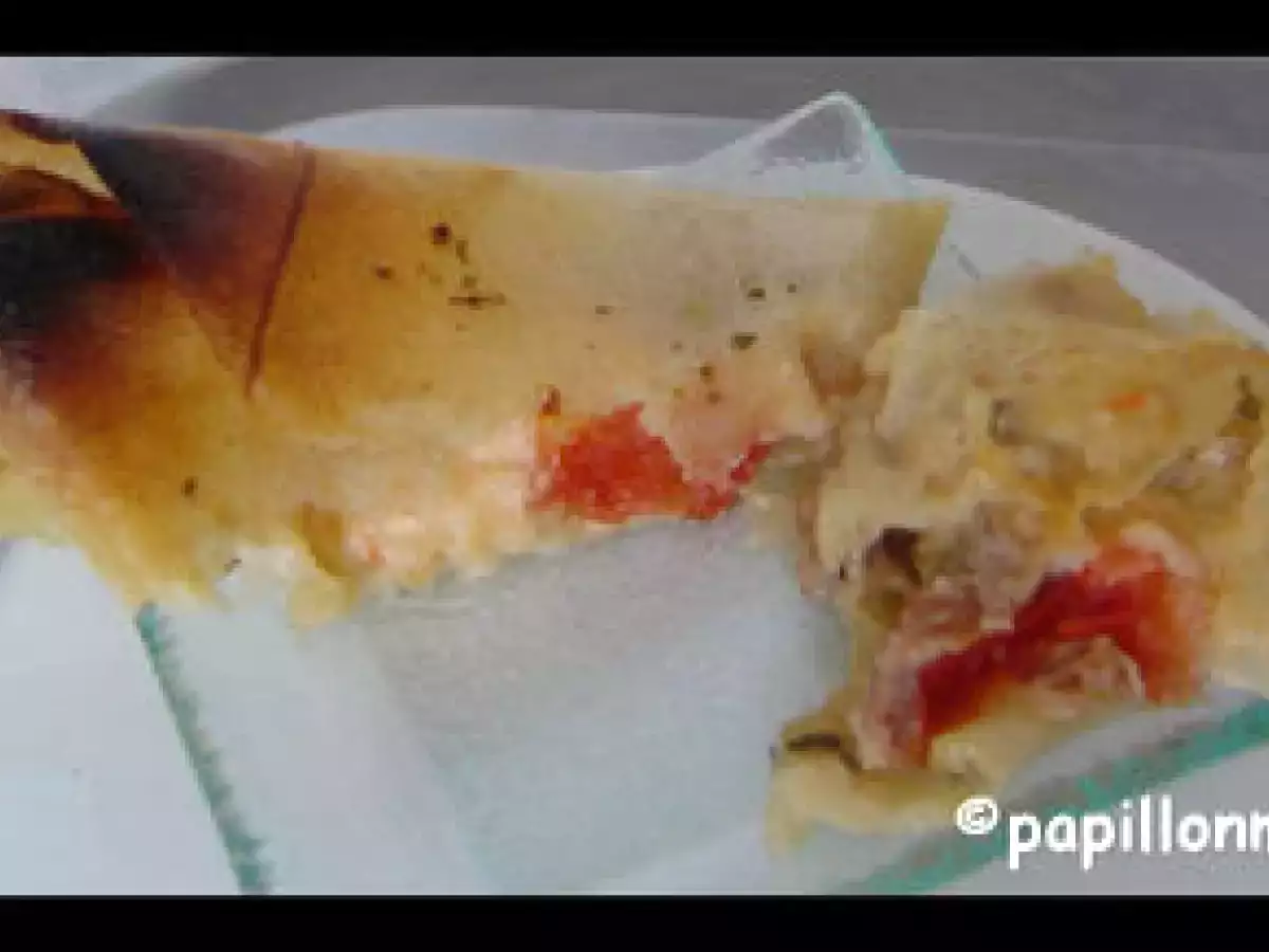 BRICKS AU JAMBON SEC, CREME FRAICHE, TOMATE, PARMESAN - photo 2