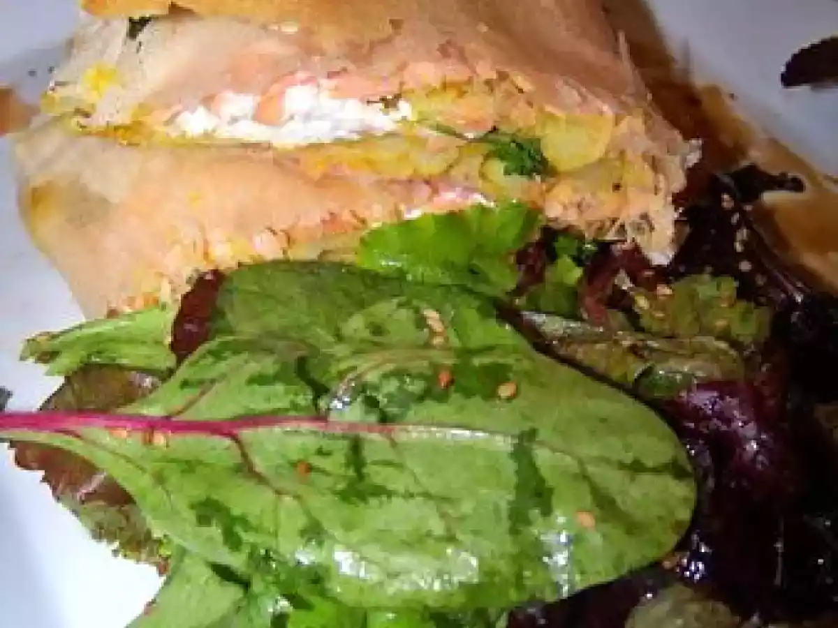 Bricks au saumon fumé et au chévre frais