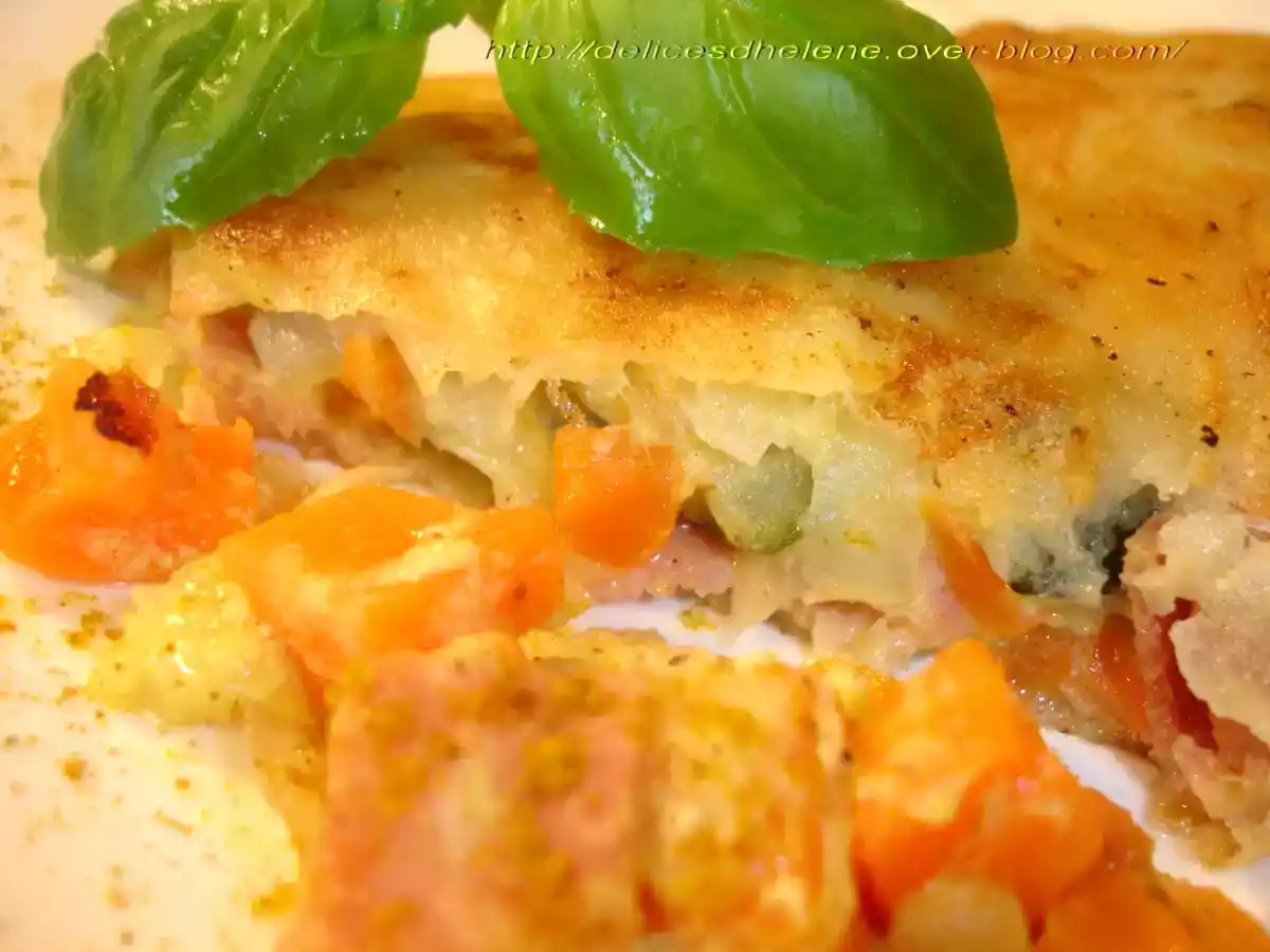 BRICKS DE LEGUMES ET JAMBON AU CURRY