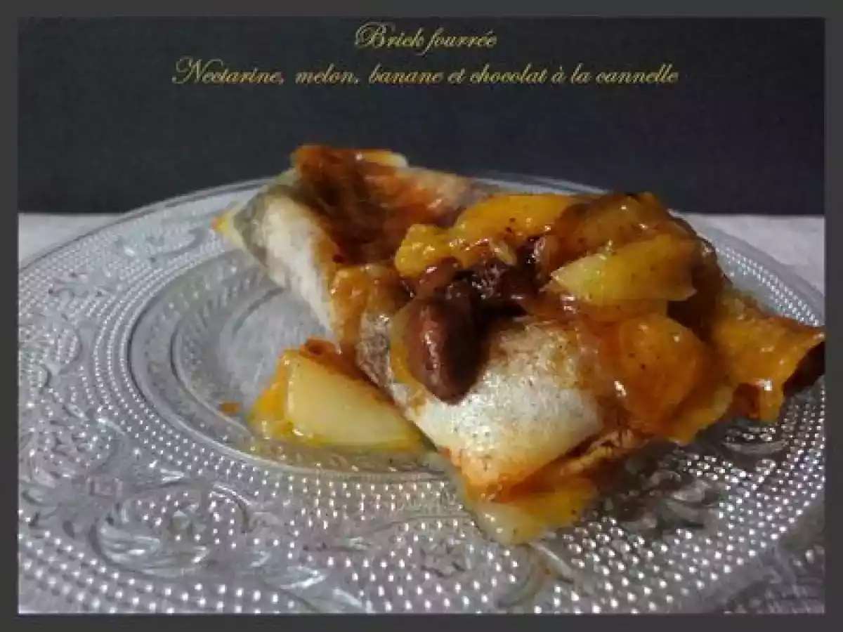 Bricks de nectarine, melon et banane au chocolat - photo 2