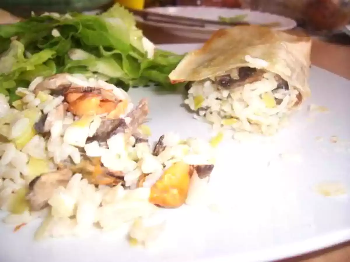 Bricks moules - poireaux - riz - photo 2