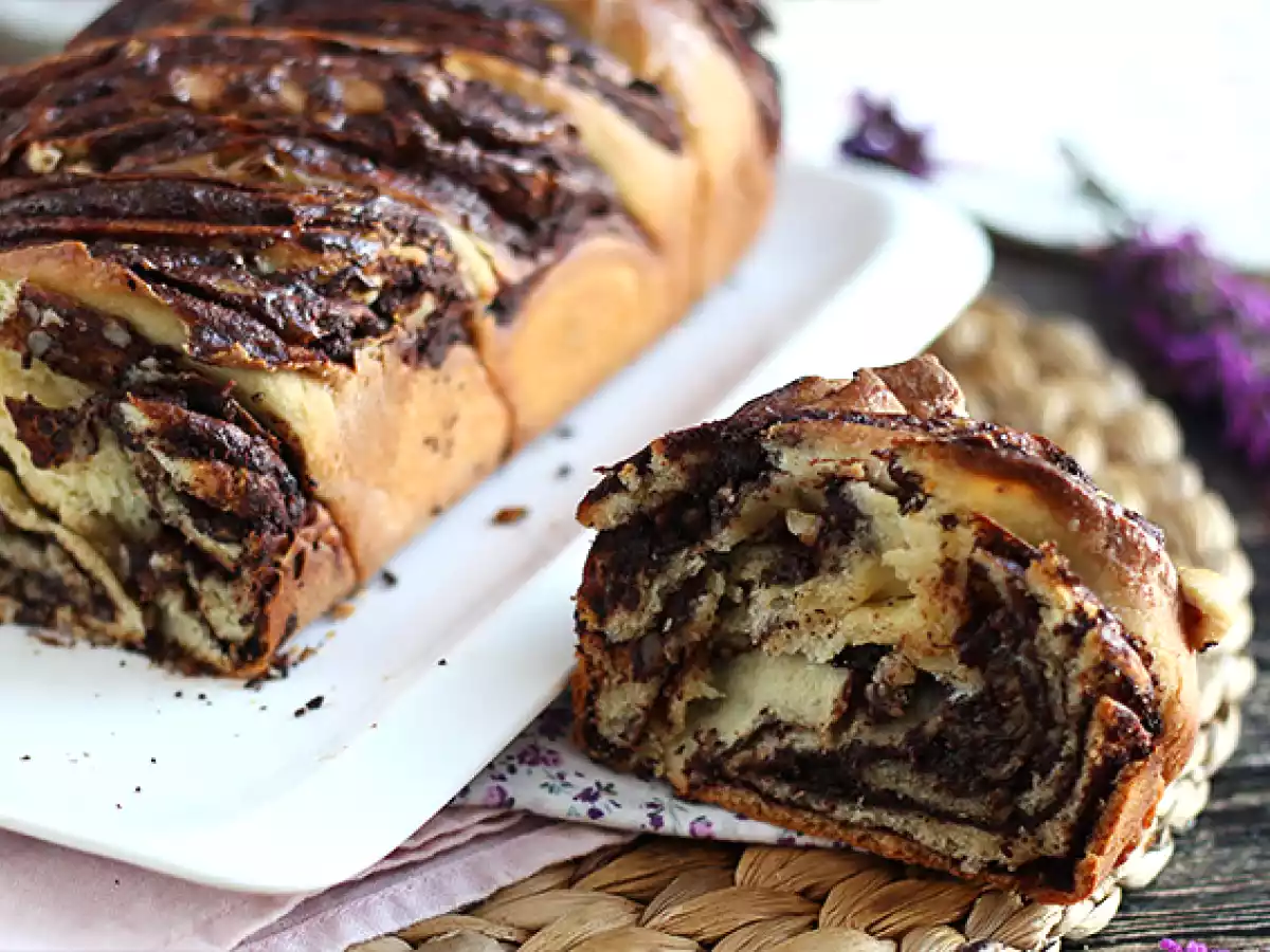 Brioche babka au chocolat et aux noisettes - photo 2