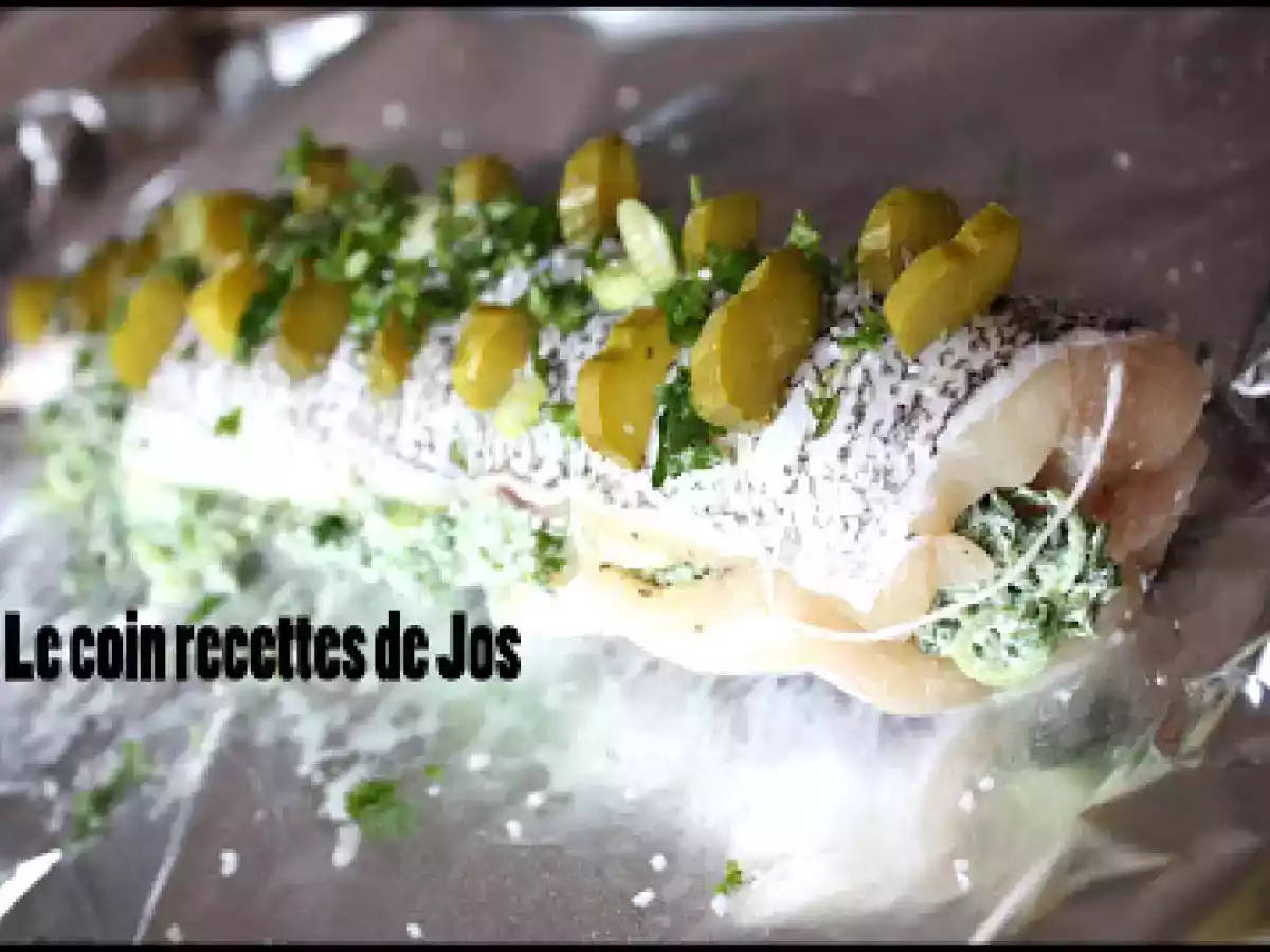 BROCHET FARCI EN PAPILLOTE AUX HERBES