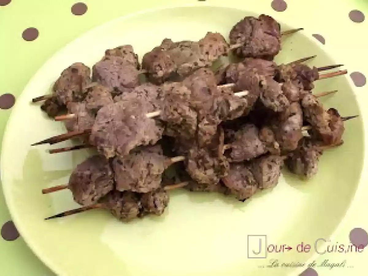 Brochette d'agneau mariné