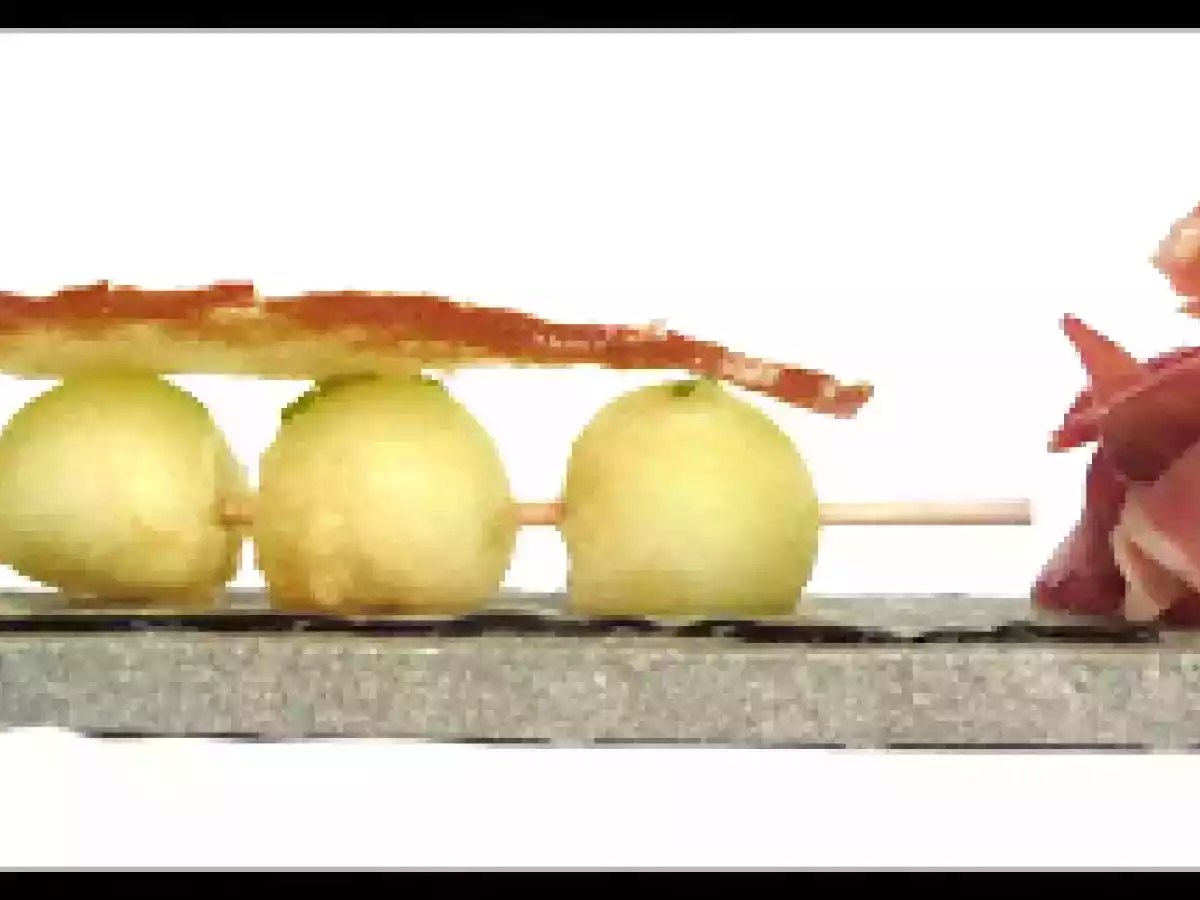 Brochette de Billes de Melon aux Zestes de Citron, Jambon d'Ardenne - photo 4