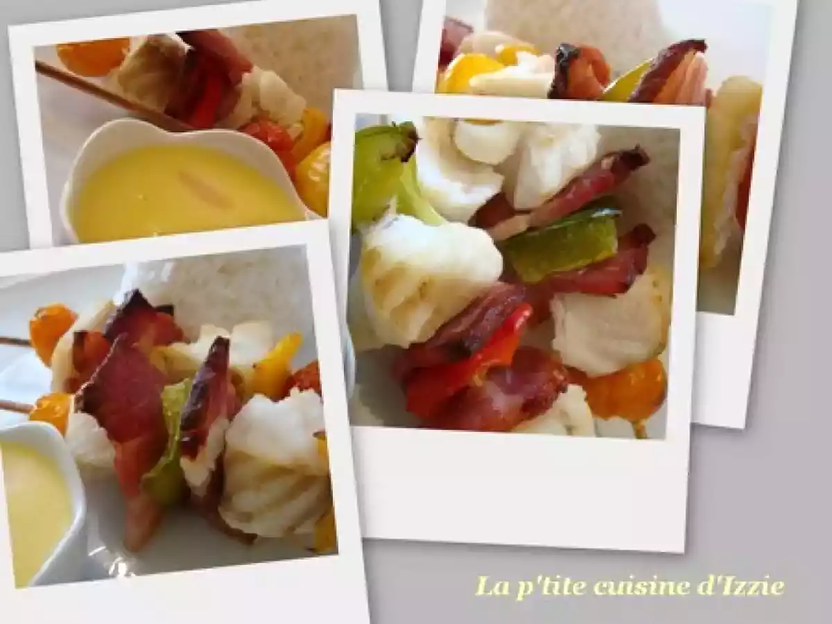Brochette de Lieu et sauce au beurre blanc