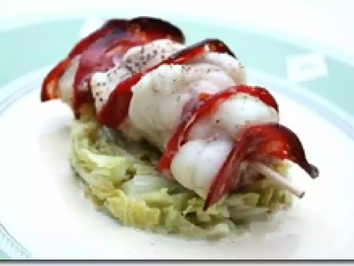 Brochette de Lotte au Chorizo et Crème Mousseuse au Safran - photo 3