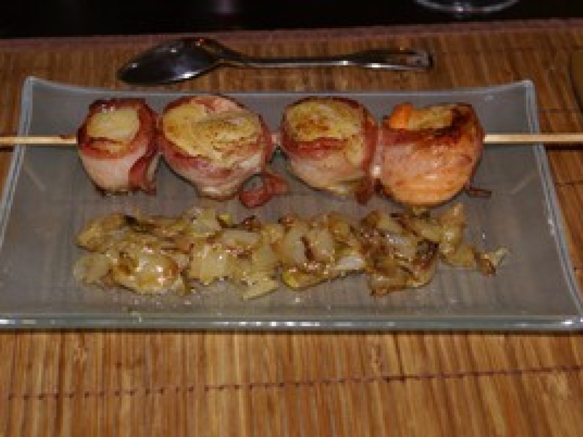 Recette de brochettes de saint-jacques et endives