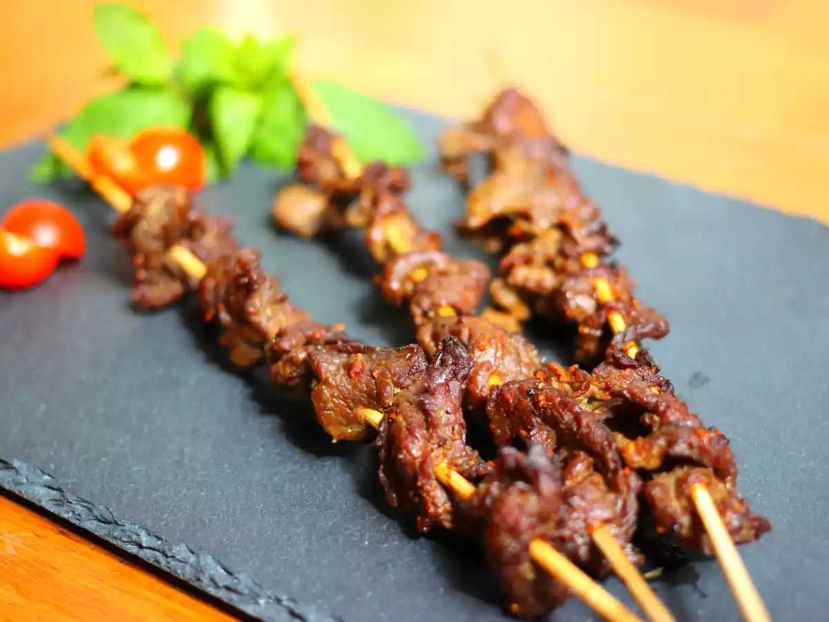 Brochettes de Boeuf Grillé au Satay