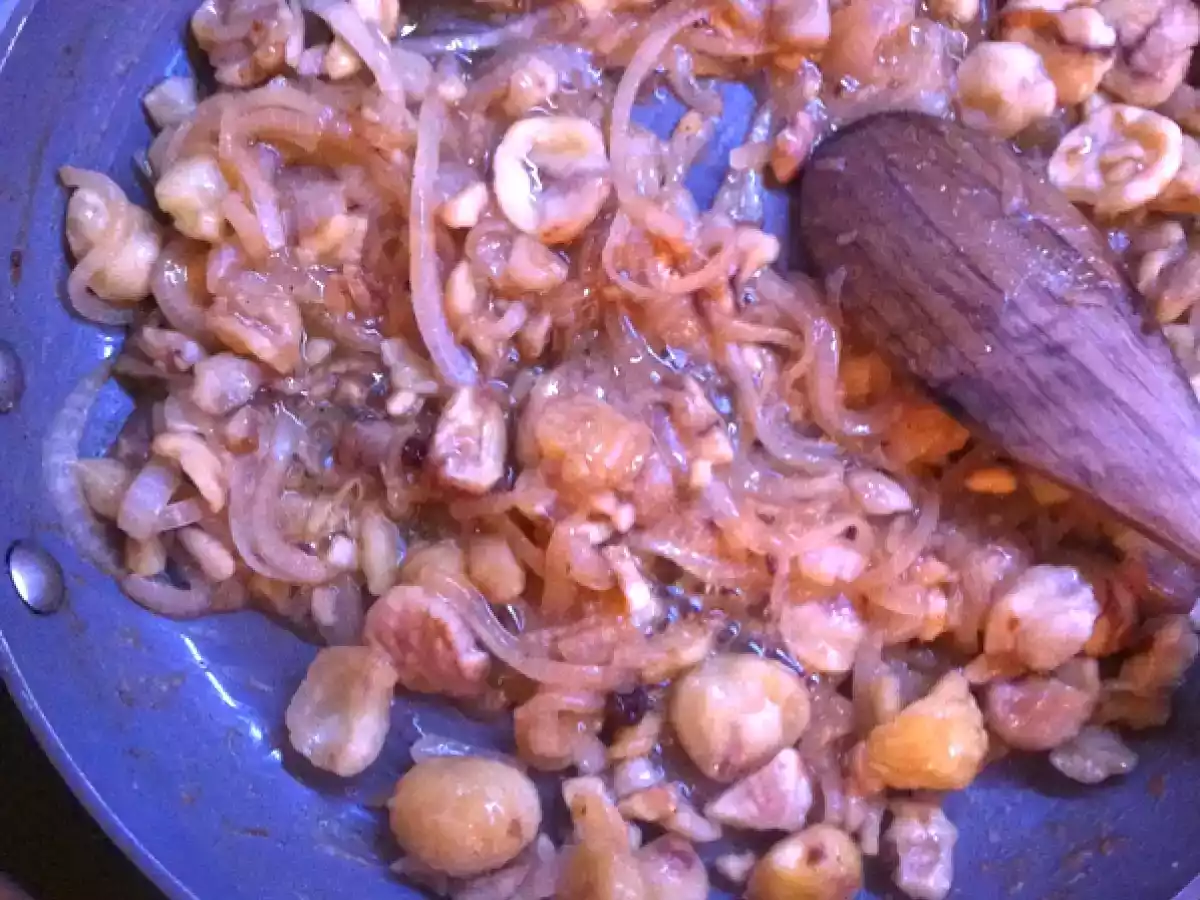 Brochettes de Boudin Blanc et sa Compotée de Chataignes - photo 4