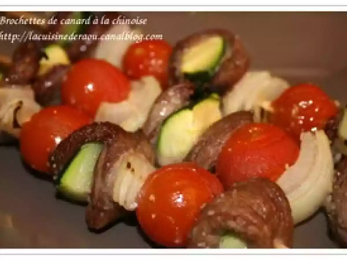 Brochettes de canard à l'asiatique