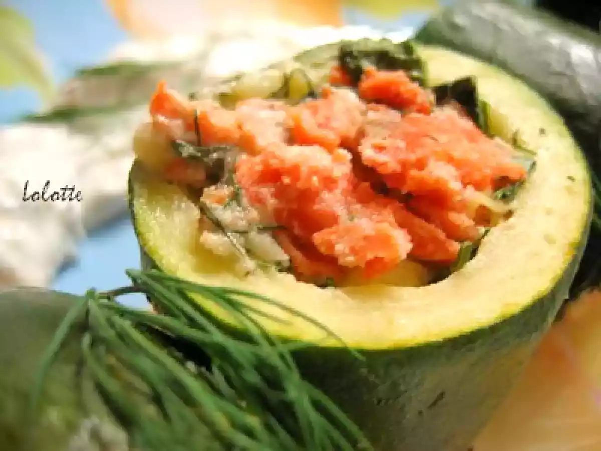 Brochettes de courgettes farcies saumon fumé - photo 2