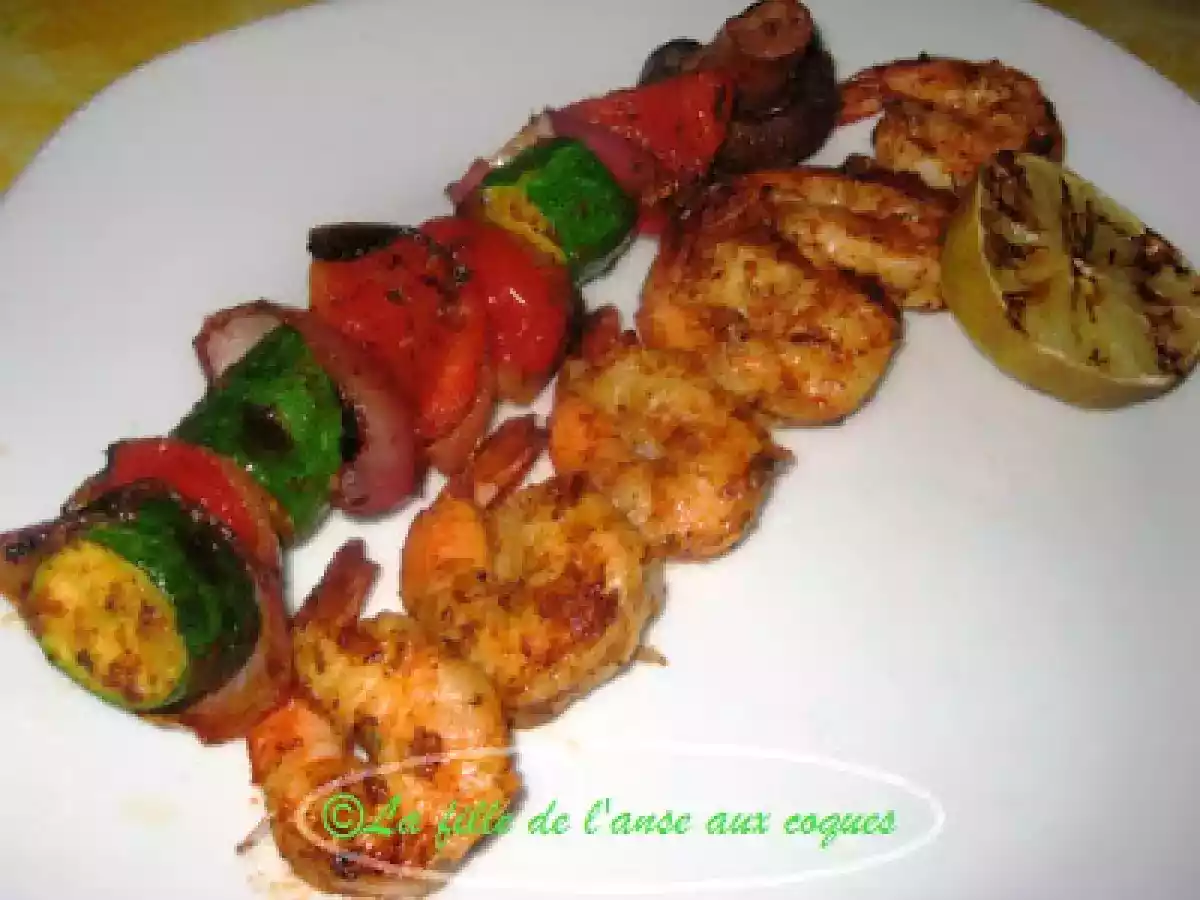 BROCHETTES DE CREVETTES À LA CAJUN