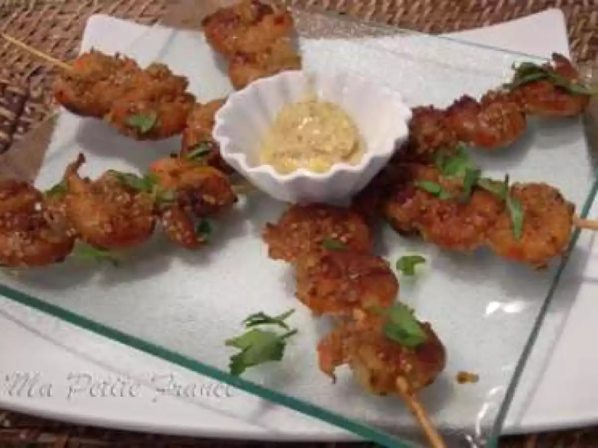 Brochettes de Crevettes marinées à la Sauce Soja - photo 3