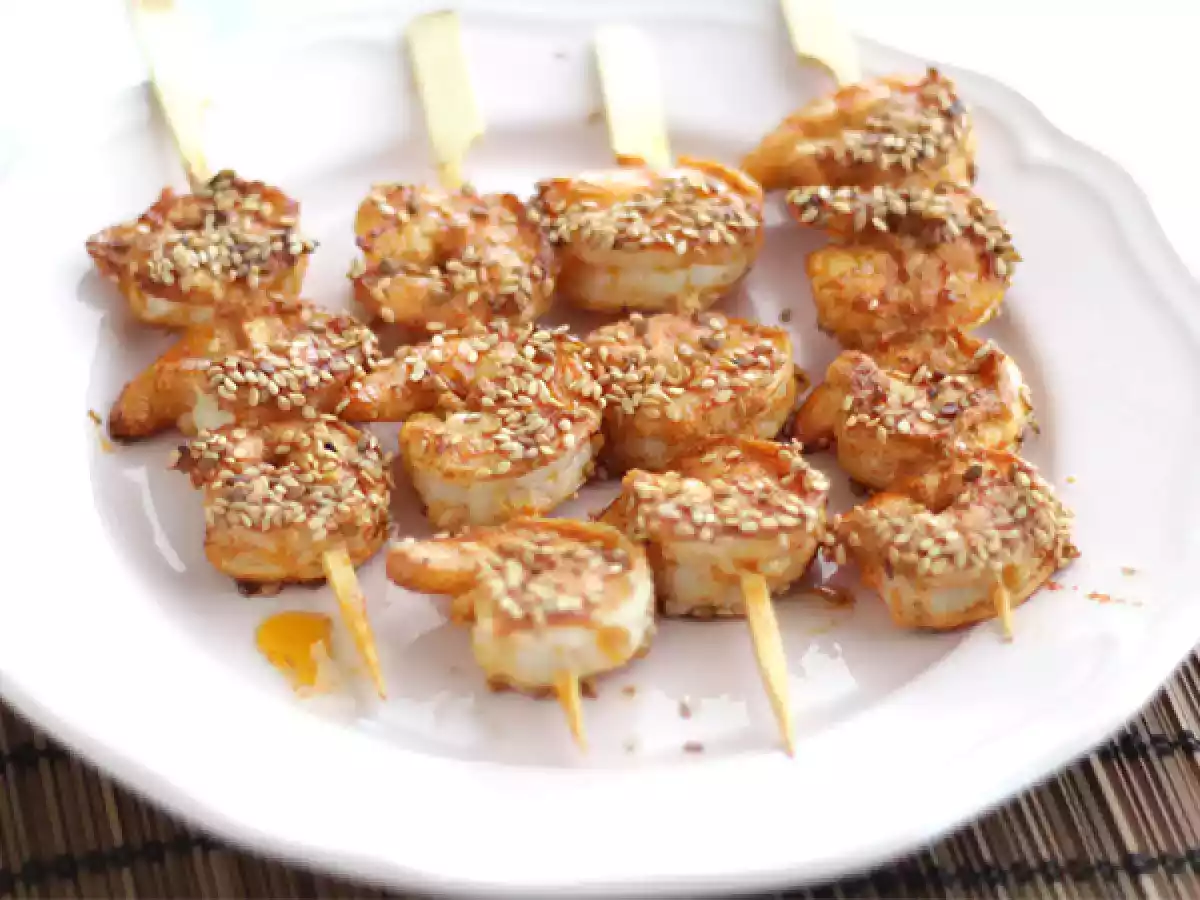 Brochettes de crevettes sauce chinoise - photo 2