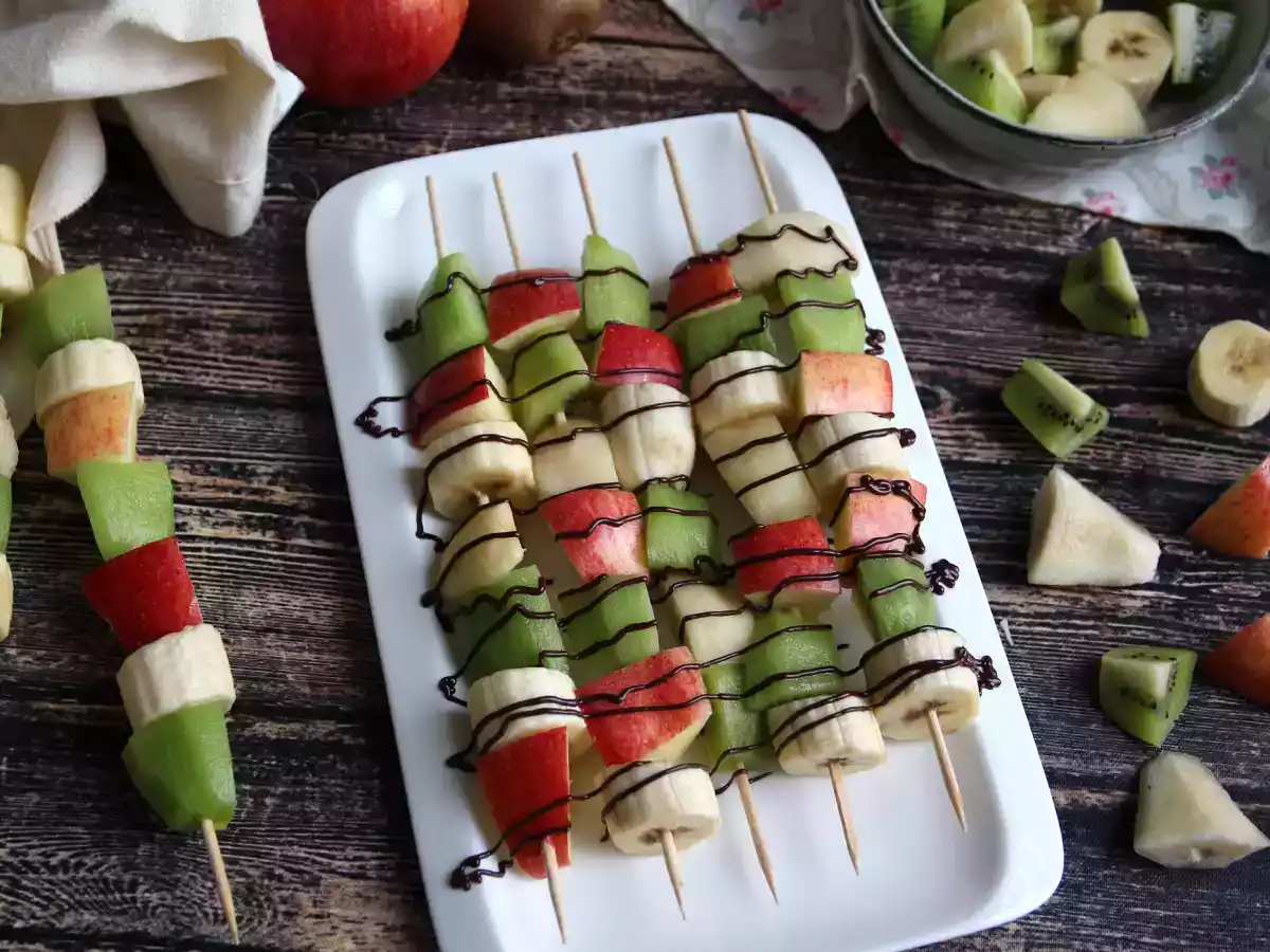 Brochettes de fruits au chocolat pour une fin de repas extra fraîche! - photo 3