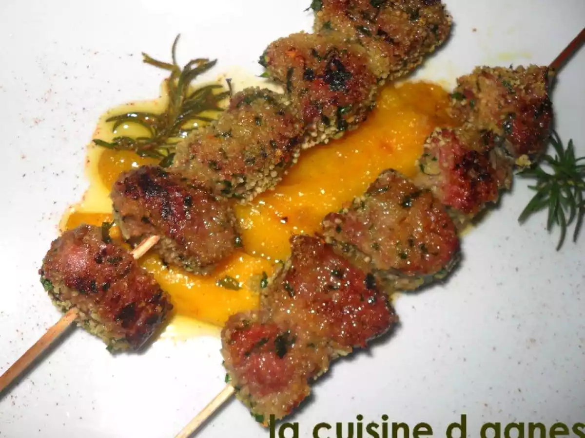 Brochettes de magret de canard poêlées à la mangue - photo 2