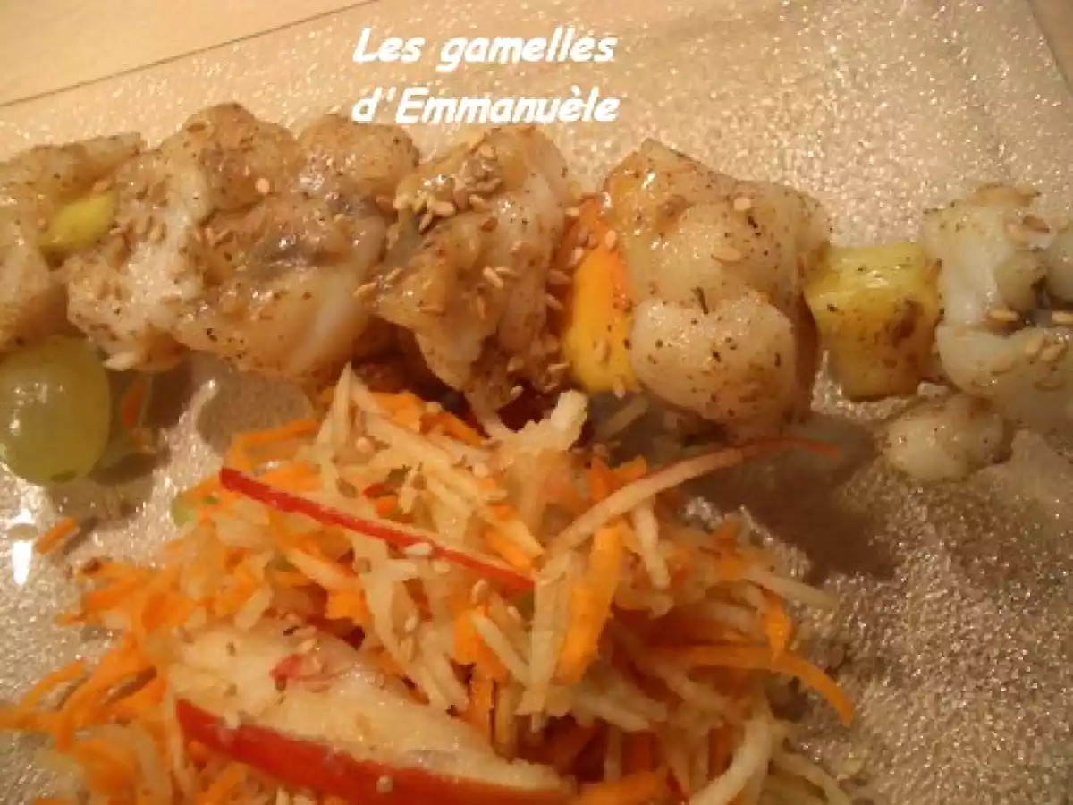 Brochettes de pommes et lotte aux épices - photo 2