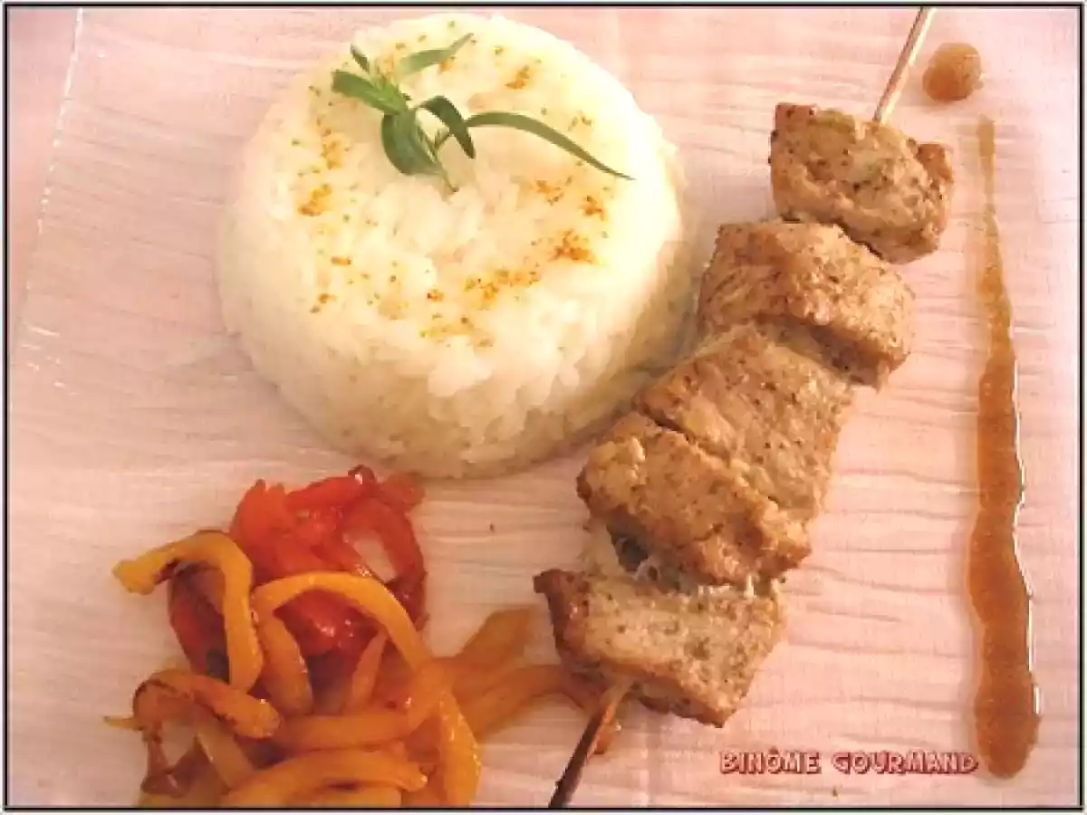 Brochettes de porc aux épices et aux poivrons - photo 3