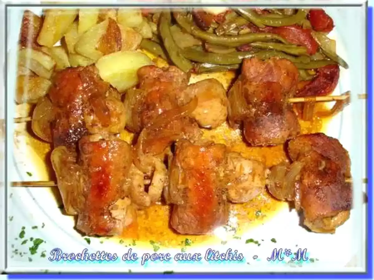 Brochettes de porc aux litchis - photo 2