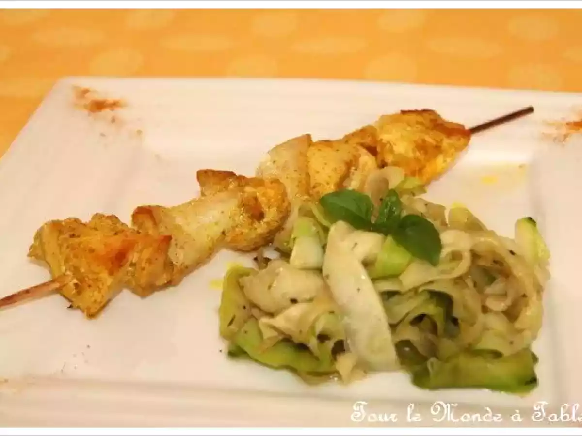 Brochettes de poulet au curcuma et au gingembre - photo 2
