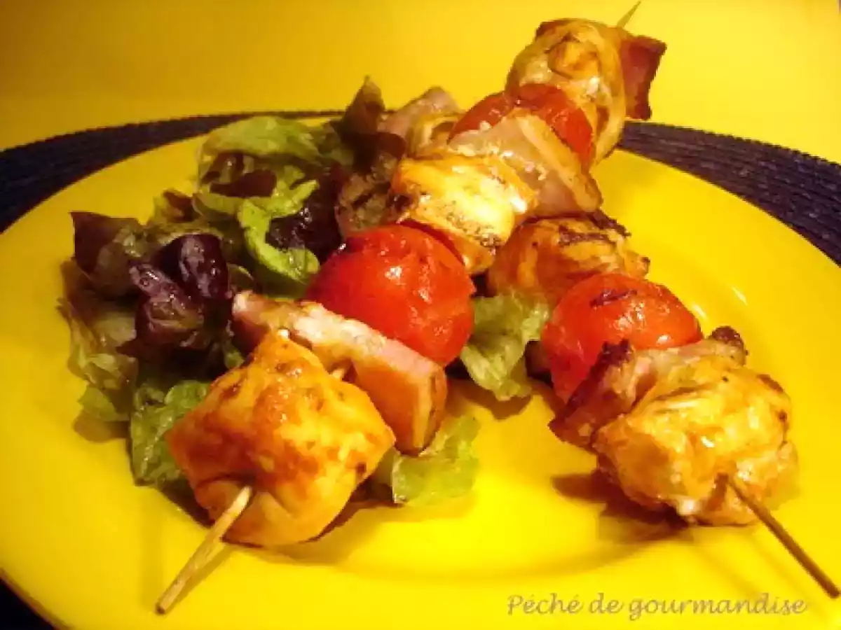 Brochettes de poulet au paprika