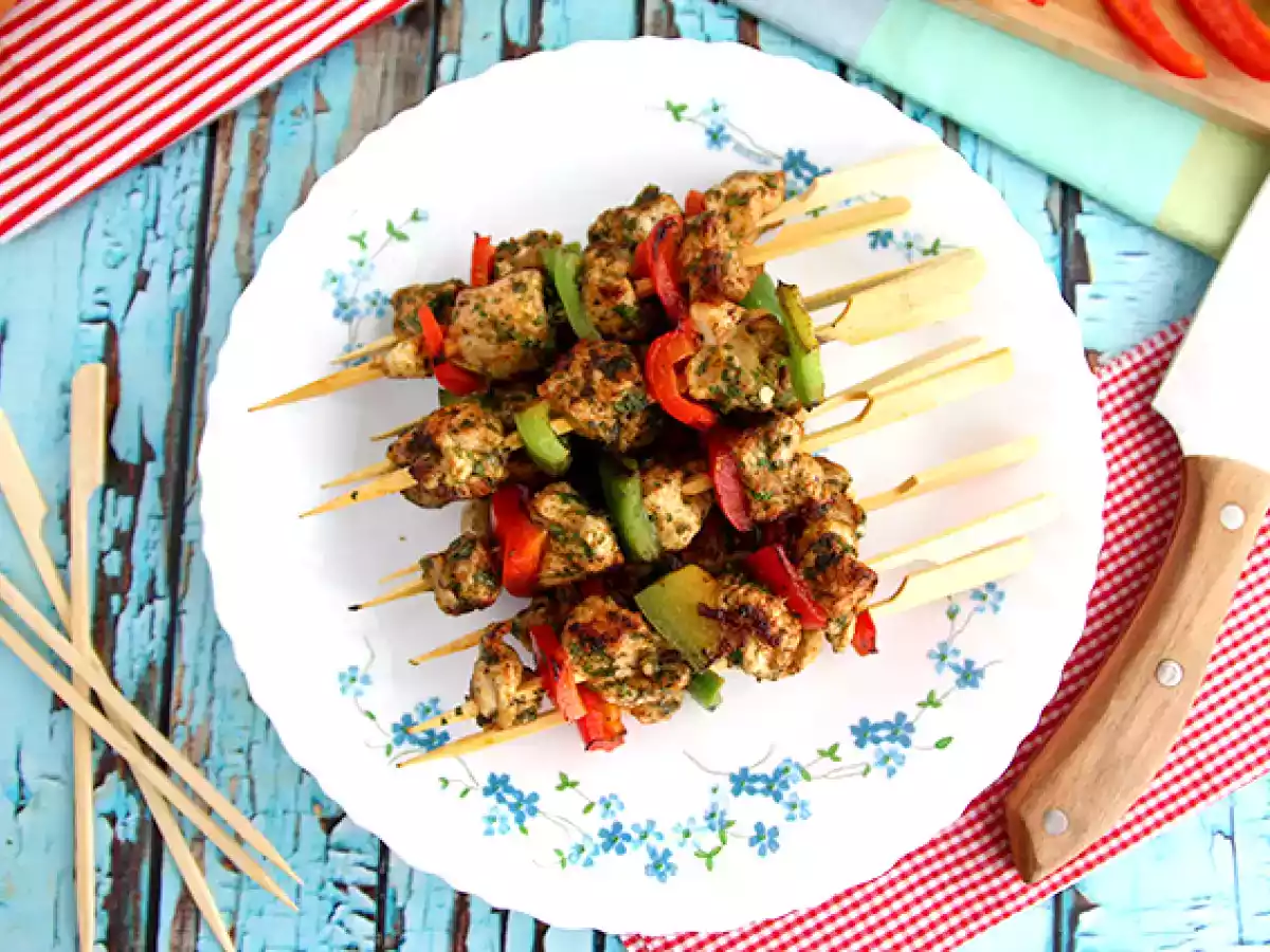 Brochettes de poulet au poivron - photo 2