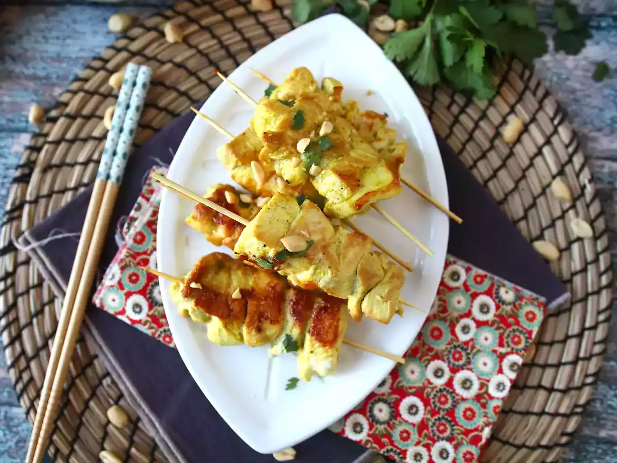 Brochettes de poulet et leur sauce satay, un voyage en cuisine vers l'Asie! - photo 7
