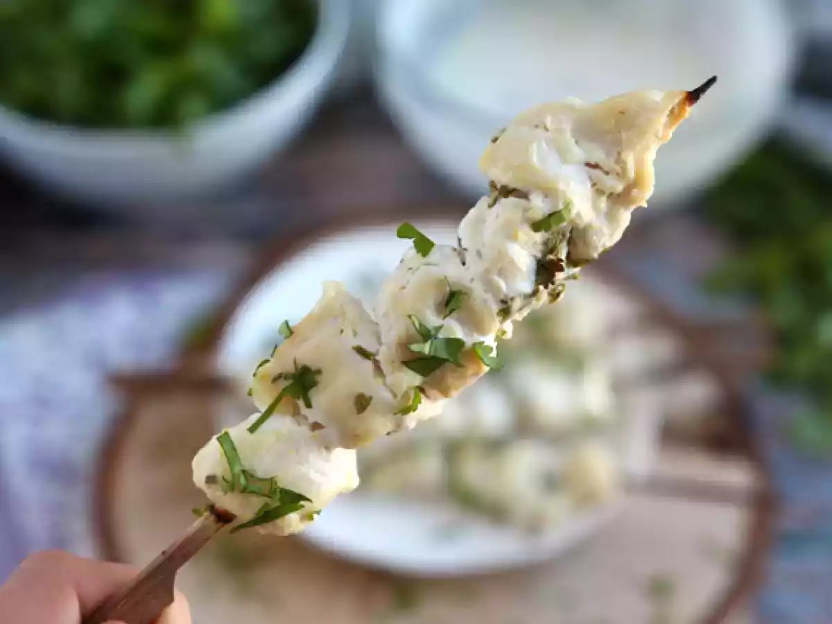 Brochettes de poulet mariné dans une sauce au yaourt / citron - photo 2