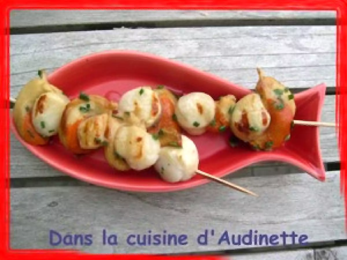 Brochettes de Saint-Jacques grillées