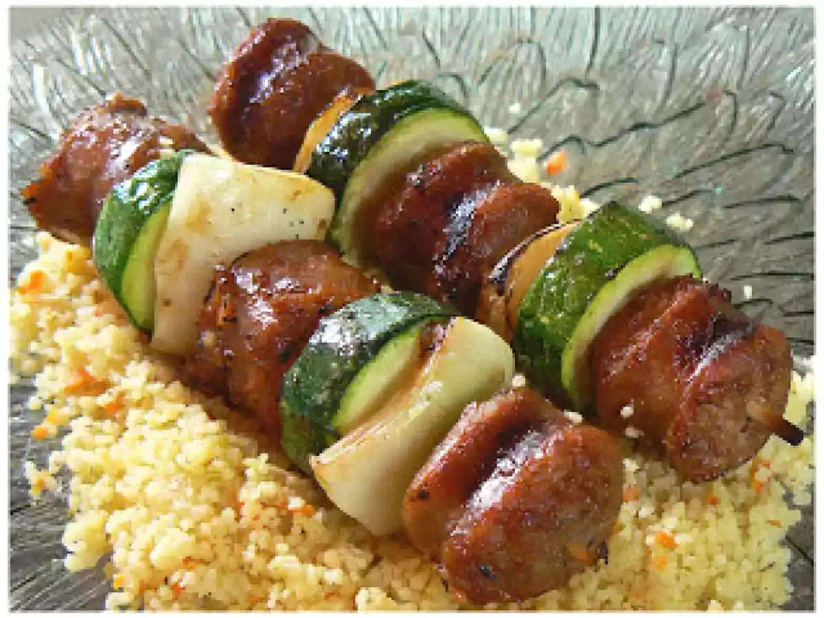 Brochettes de saucisses italiennes