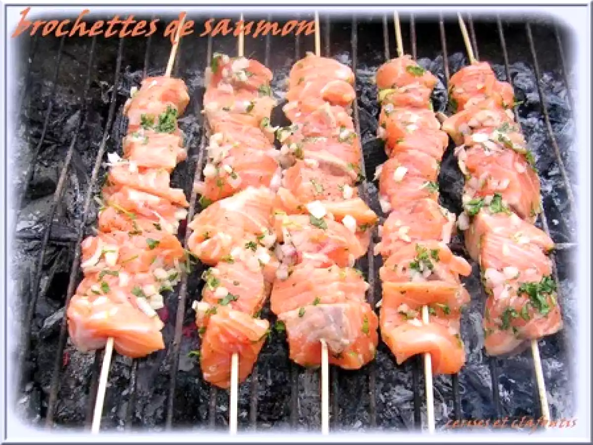 BROCHETTES DE SAUMON A LA MAROCAINE