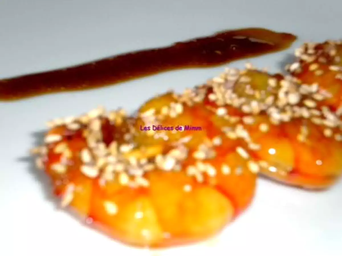 Brochettes de scampis au caramel d'oranges - photo 2