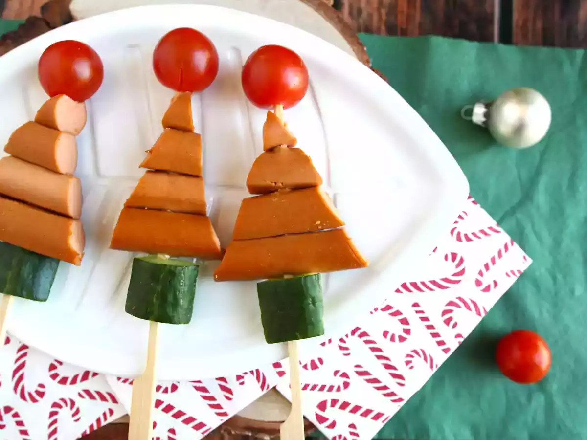 Brochettes sapins knackis: l'apéritif extra facile et rapide pour Noël! - photo 3