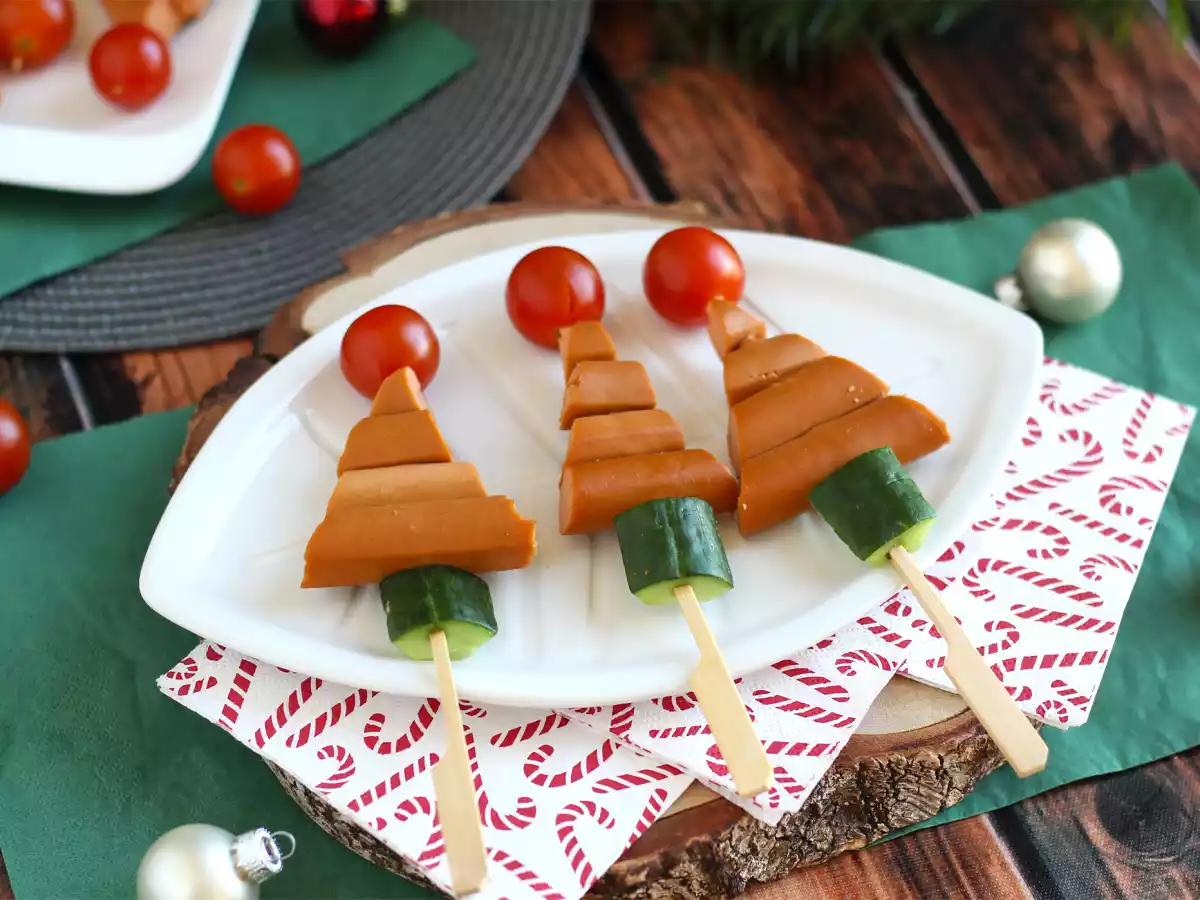 Brochettes sapins knackis: l'apéritif extra facile et rapide pour Noël! - photo 4