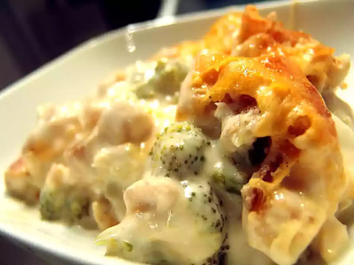 Brocoli gratiné au poulet et cheddar - photo 2