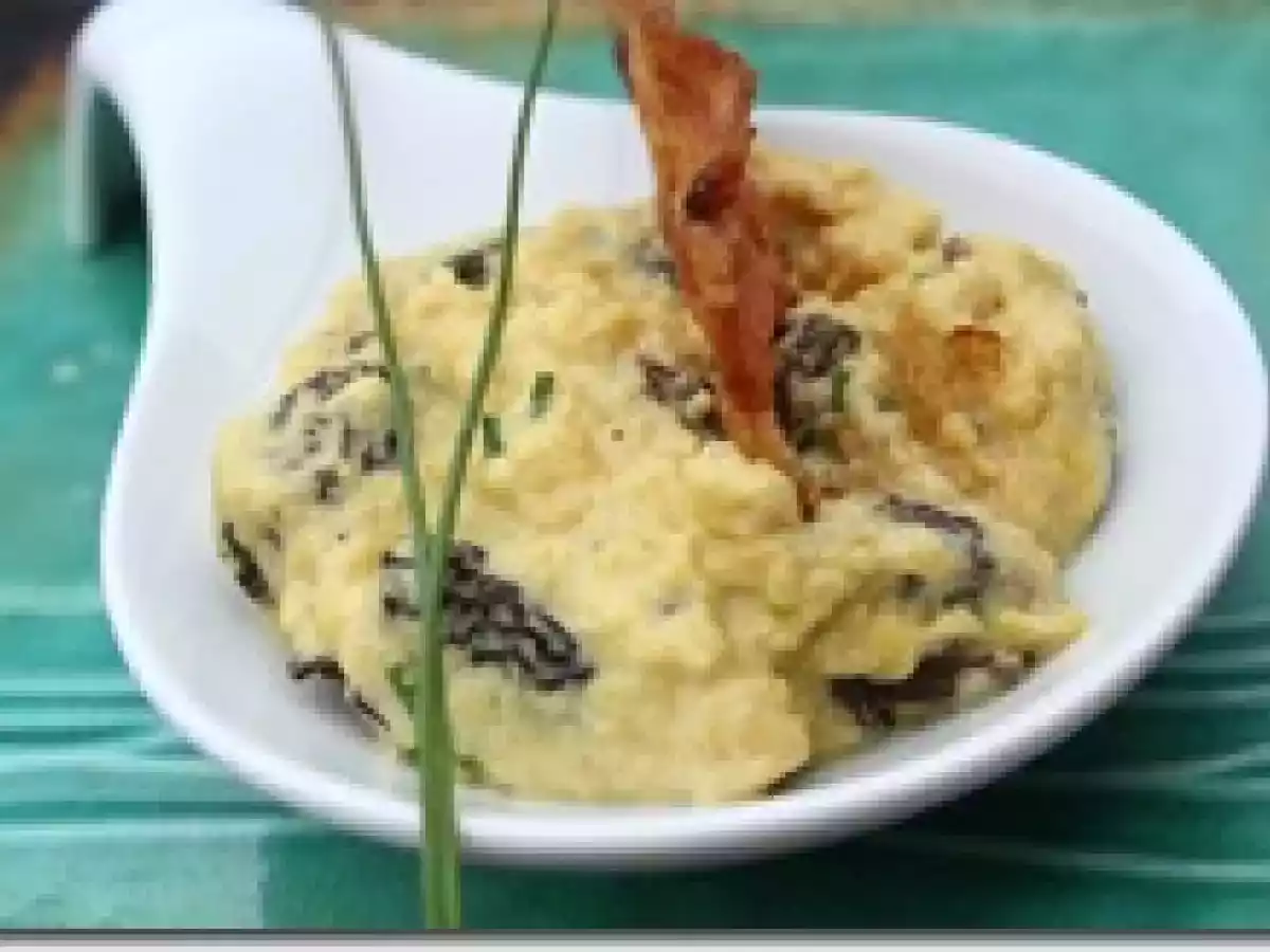 Brouillade aux Morilles et Croustillant de Pancetta - photo 2
