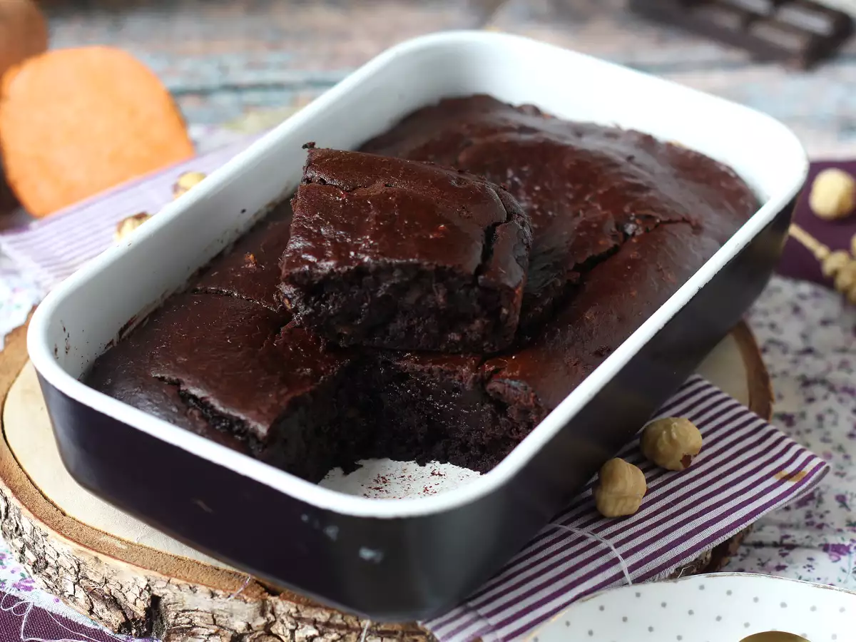 Brownie à la patate douce sans matière grasse