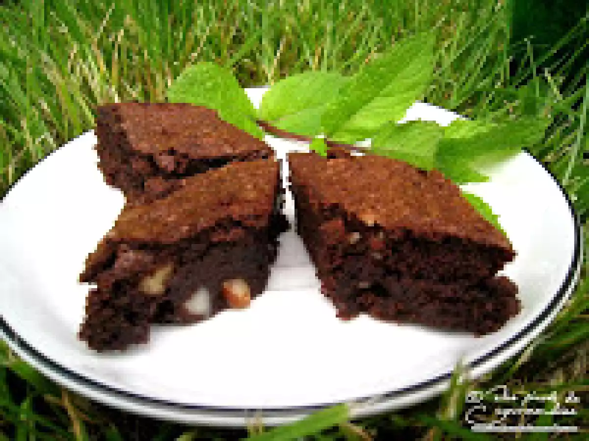 Brownie au chocolat et a la noix du bresil