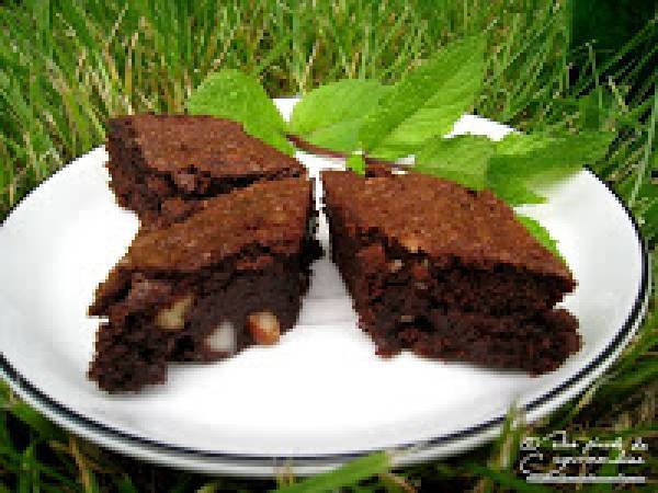 Brownie au chocolat et a la noix du bresil