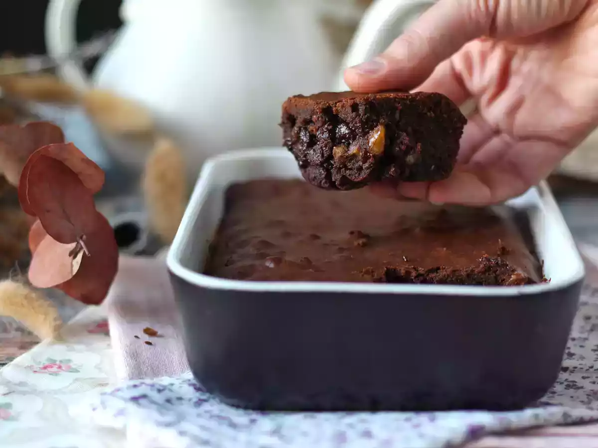 Brownie au chocolat et noix au Air fryer