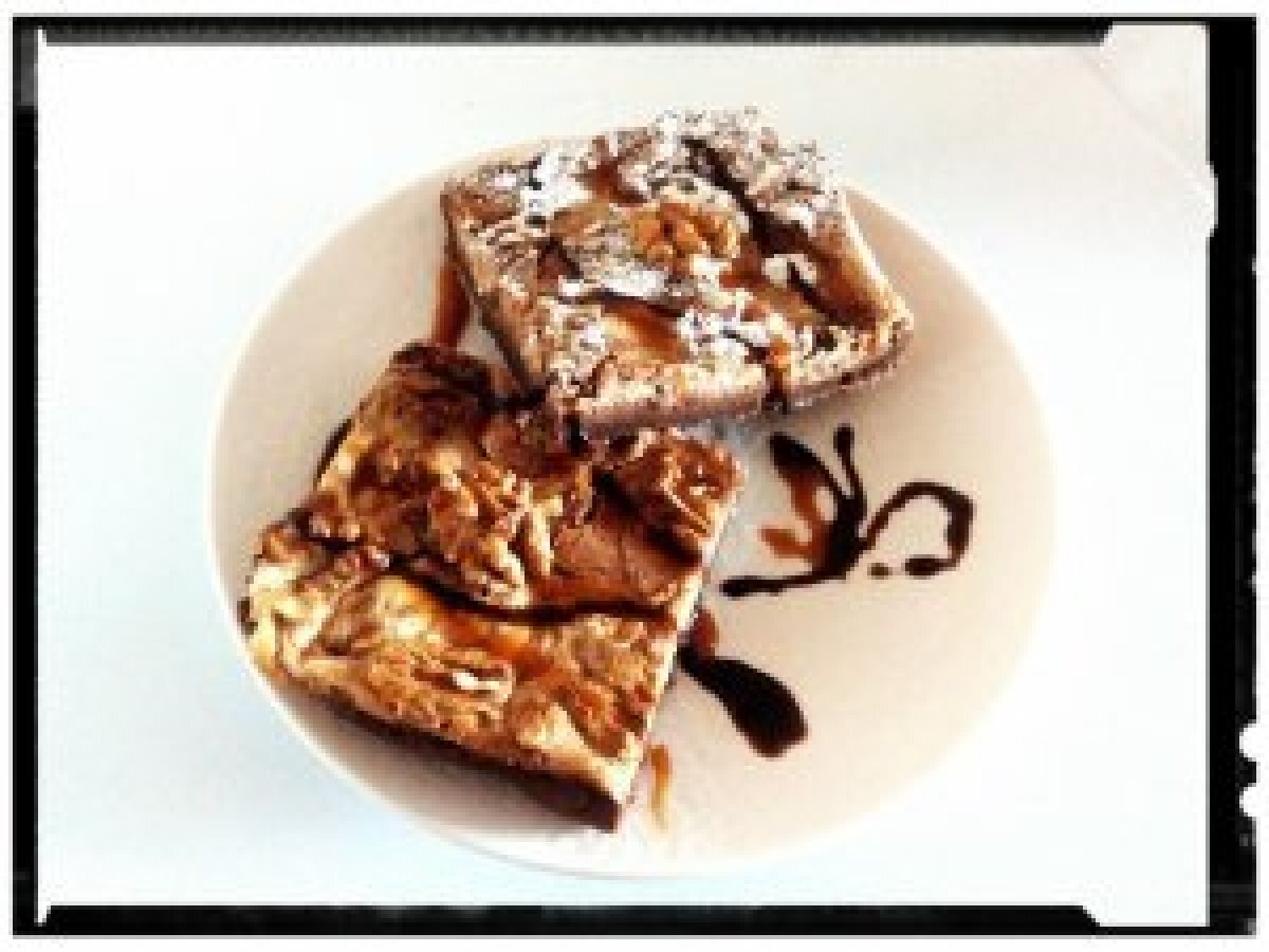 Brownie aux noix façon cheescake au fromage blanc